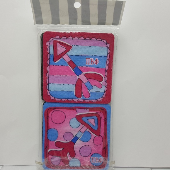 Pi Beta Phi Drink Coasters Sorority Greek Arrow - Picture 3 of 3